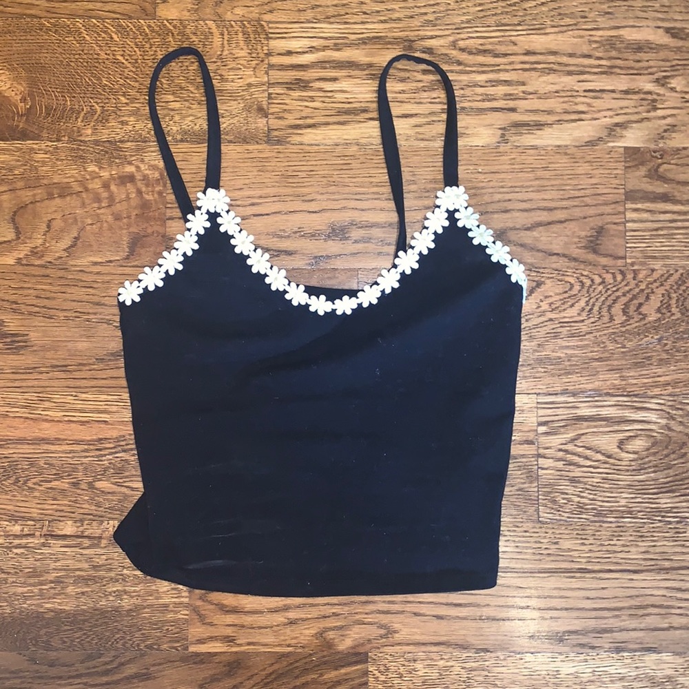 Black Sunflower Tank Top